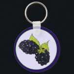 Ripe Summer Blackberries Blackberry Berry Berries Keychain<br><div class="desc">Design features an original marker illustration of delicious ripe summer blackberries. This blackberry illustration is also available on other products. Don't see what you're looking for? Need help with customization? Contact Rebecca to have something designed just for you.</div>
