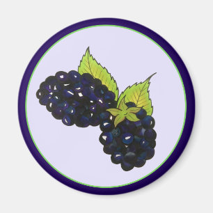 Ripe Summer Blackberries Blackberry Berry Berries Magnet
