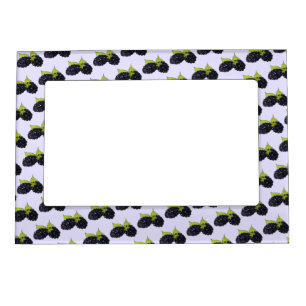Ripe Summer Blackberries Blackberry Berry Berries Magnetic Frame