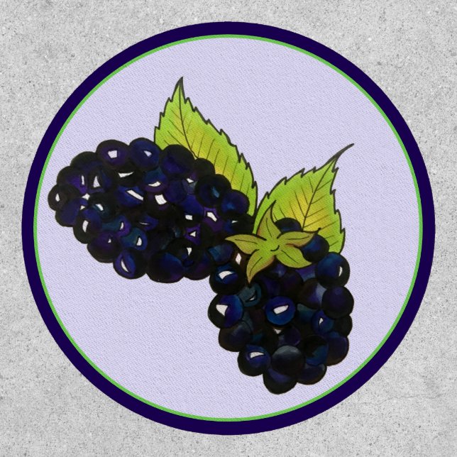 Ripe Summer Blackberries Blackberry Berry Berries Patch (Front)