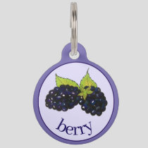Ripe Summer Blackberries Blackberry Berry Berries Pet ID Tag