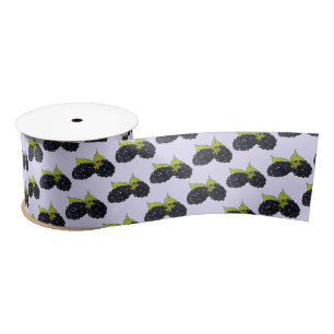Ripe Summer Blackberries Blackberry Berry Berries Satin Ribbon
