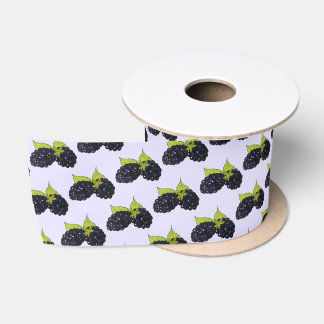 Ripe Summer Blackberries Blackberry Berry Berries Satin Ribbon