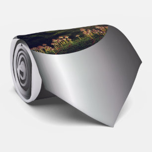 Ripe Wild Mushrooms in the Forest Neck Tie