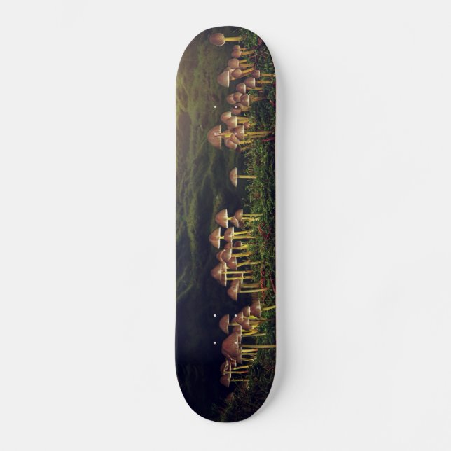 Ripe Wild Mushrooms in the Forest Skateboard (Front)