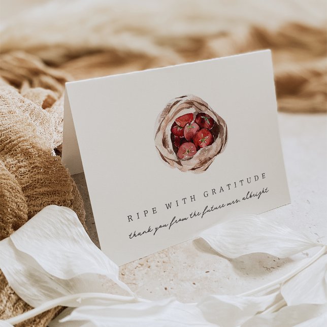 "Ripe With Gratitude" Farmers Market Bridal Shower Thank You Card (Creator Uploaded)