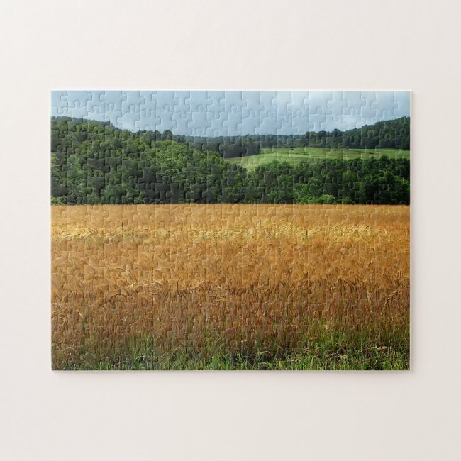 Ripening Wheat Scenic Landscape Jigsaw Puzzle