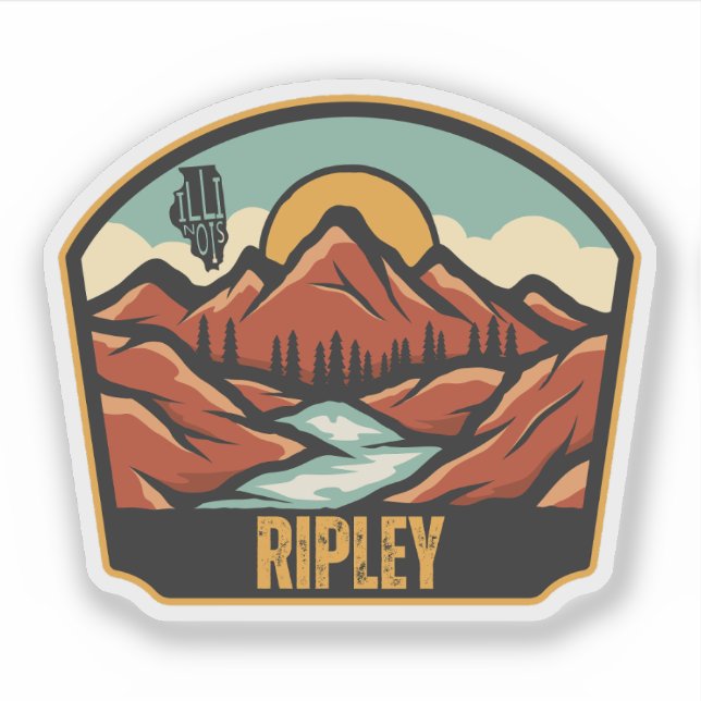 Ripley, Illinois  Sticker (Front)