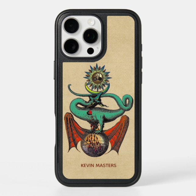 Ripley Scroll Dragon with Name Otterbox iPhone Case (Back)