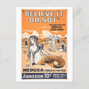 Ripley's Believe It or Not Mermaid Advertisement Postcard