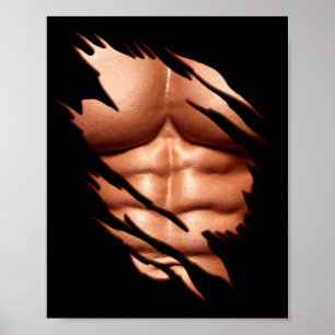 Ripped Abs Clic Funny  Poster