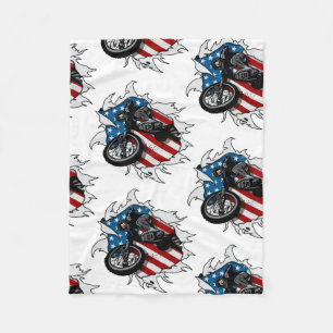 Ripped BMX Bicycle Fleece Blanket
