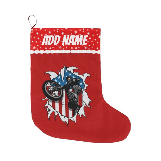 Ripped BMX Bicycle Large Christmas Stocking | Zazzle.com