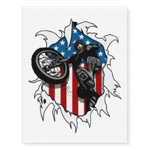 Ripped BMX Bicycle Temporary Tattoos