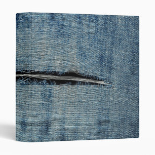 Ripped Denim 3 Ring Binder