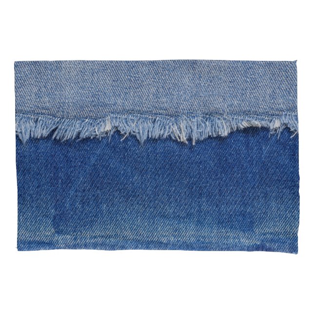 Ripped Denim Jeans Fabric Background Pillow Case (Front)