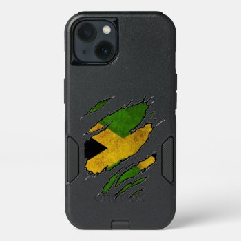 Ripped Flag Of Jamaica Iphone 13 Case by nonstopshop at Zazzle