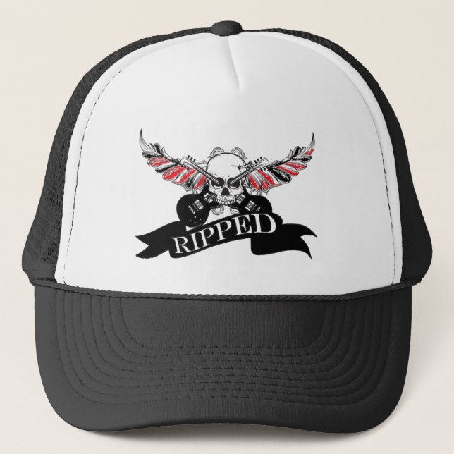 Ripped Hat Skull and Wings (Front)