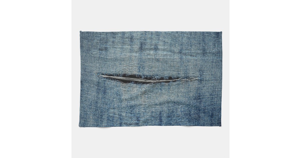 Ripped Jeans Kitchen Towel Zazzle