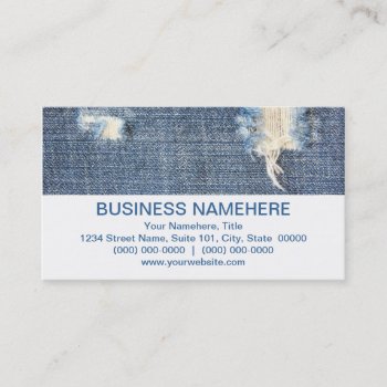 Ripped Jeans Look Business Cards by CarriesCamera at Zazzle