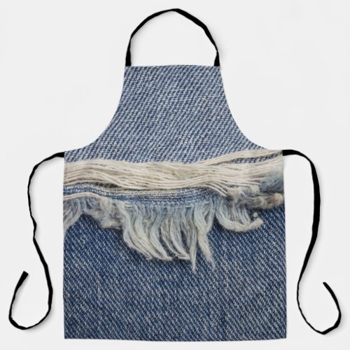 Ripped jeans texture stylish background apron