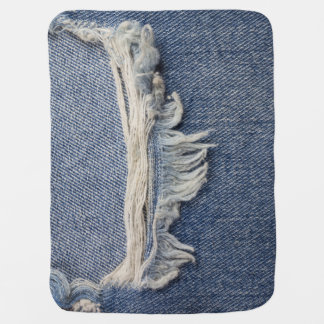 Ripped jeans texture, stylish background. baby blanket
