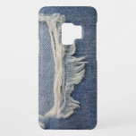 Ripped jeans texture, stylish background. Case-Mate samsung galaxy s9 case