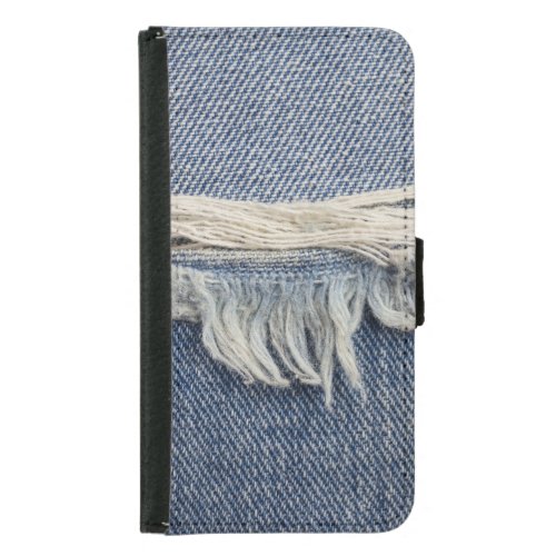 Ripped jeans texture stylish background samsung galaxy s5 wallet case