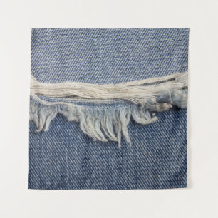 Ripped jeans texture, stylish background. tapestry
