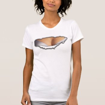 Ripped Open Shirt  Funny Women's Shirts by FXtions at Zazzle