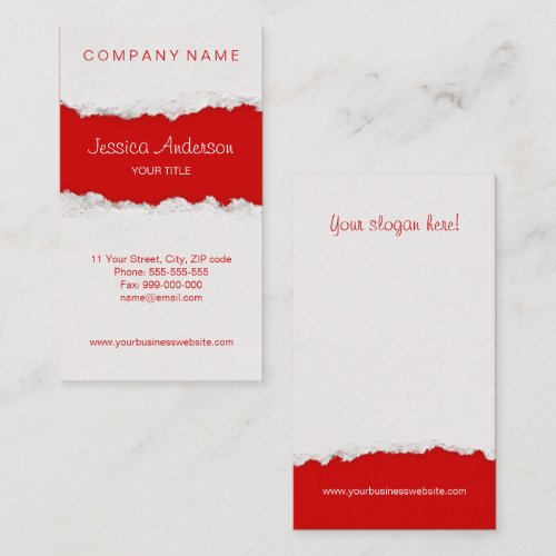 Ripped Paper business card