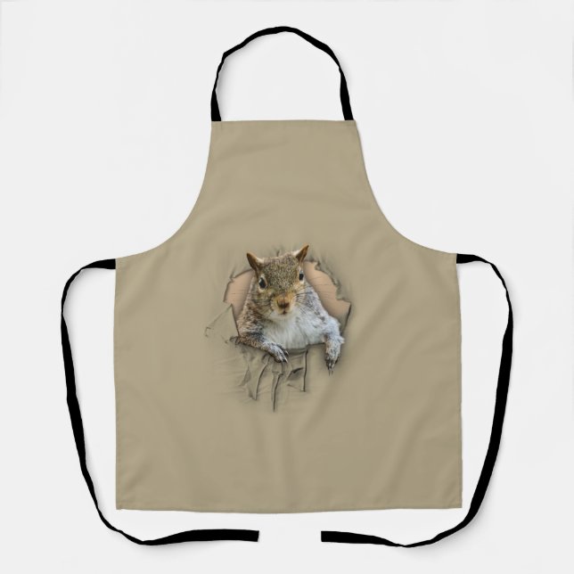 Ripped Shirt Squirrel Apron (Front)