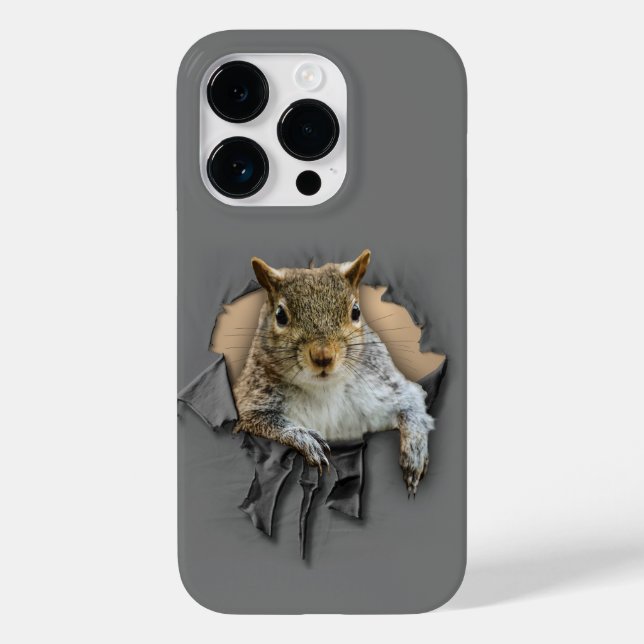 Ripped Shirt Squirrel Case-Mate iPhone Case (Back)