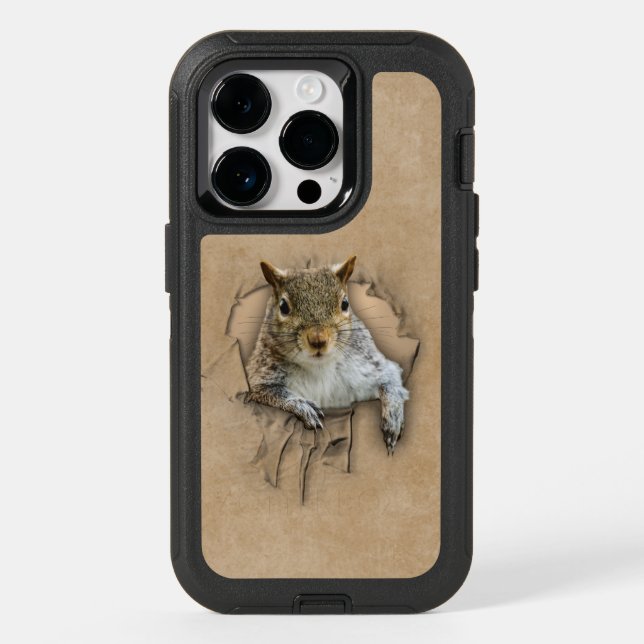 Ripped Shirt Squirrel Otterbox iPhone Case (Back)