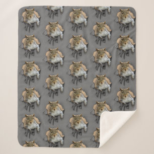 Ripped Shirt Squirrel Sherpa Blanket