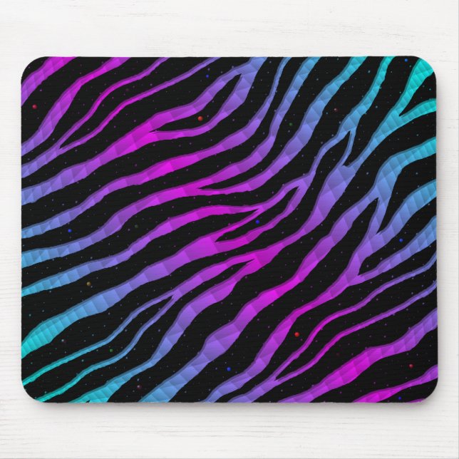 Ripped SpaceTime Stripes - Cyan/Pink Mouse Pad (Front)