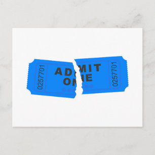 Ripped Ticket Postcard