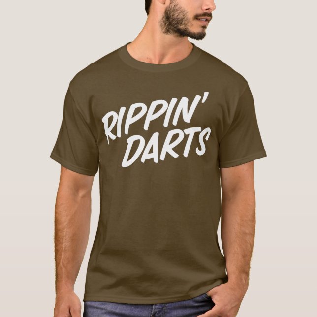 Rippin Darts Funny Smoking Cigarettes Vaping T-Shirt (Front)