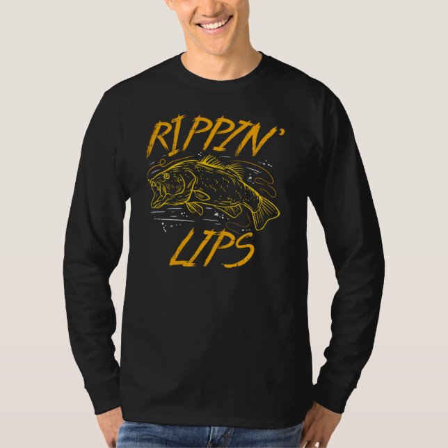 Rippin Lips Fish Illustration with Hook T-Shirt (Front)