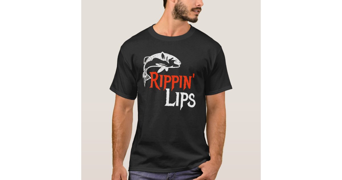 Rippin Lips Fishing Fisherman Angler Bass Walleye T-Shirt