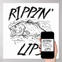 Rippin Lips Fishing Gag Poster
