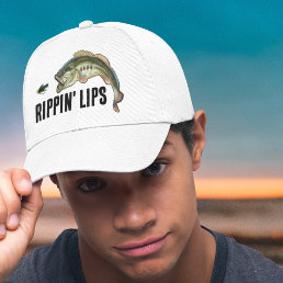 Rippin&#39; Lips Largemouth Bass Fishing Trucker Hat