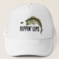 Rippin' Lips Largemouth Bass Fishing Trucker Hat