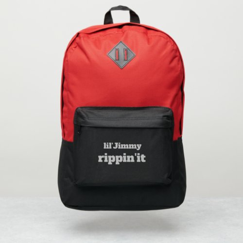 Rippinit One Word Skater Lingo Text with Name Port Authority Backpack