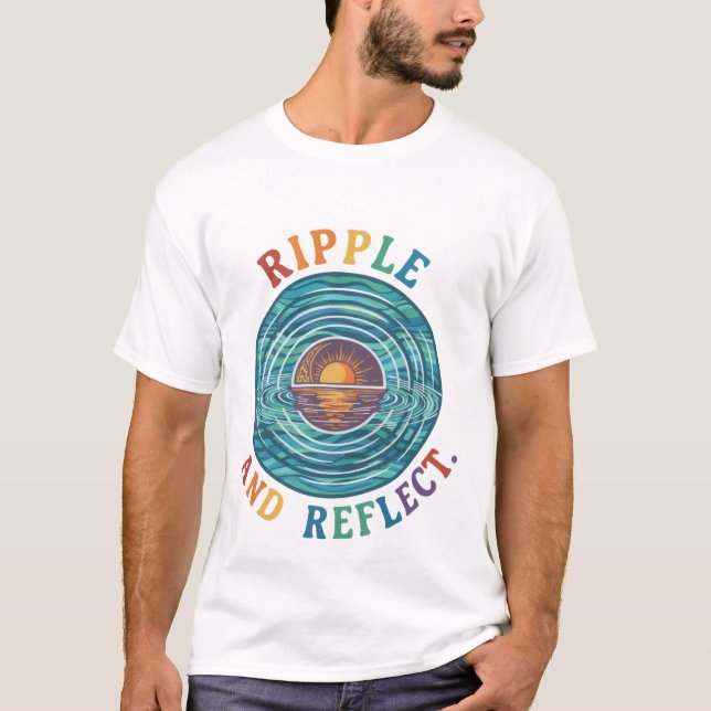  "Ripple and Reflect | Minimalist Graphic T-Shirt" T-Shirt (Front)