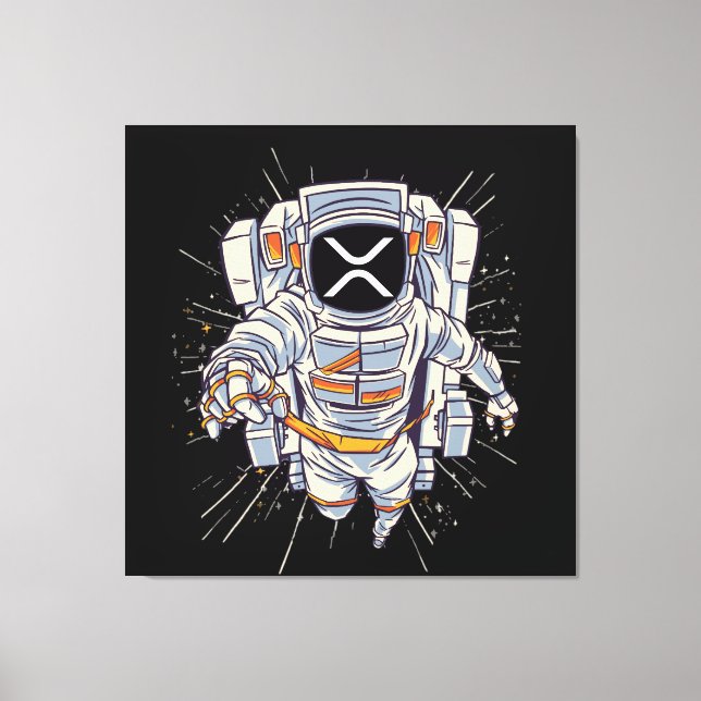 Ripple Astronaut - Xrp Crypto  Canvas Print (Front)