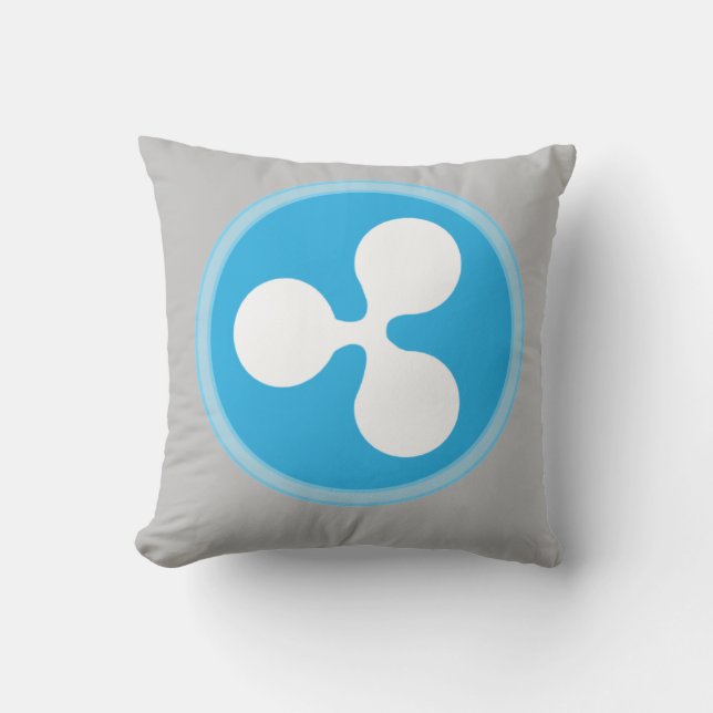 ripple crypto style  throw pillow (Front)