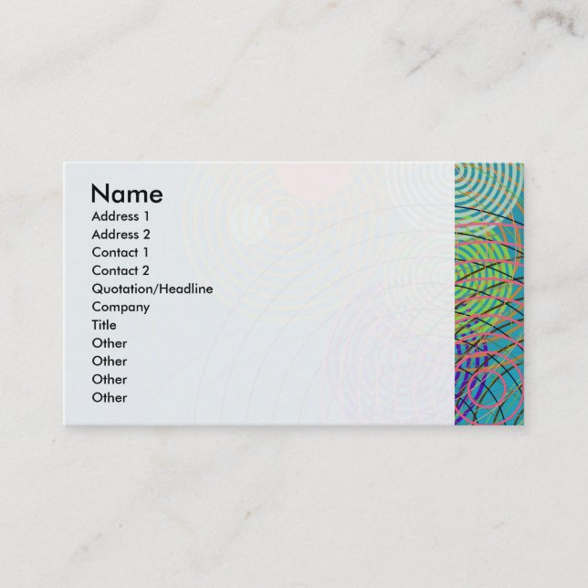 Ripple effect business card (Front)