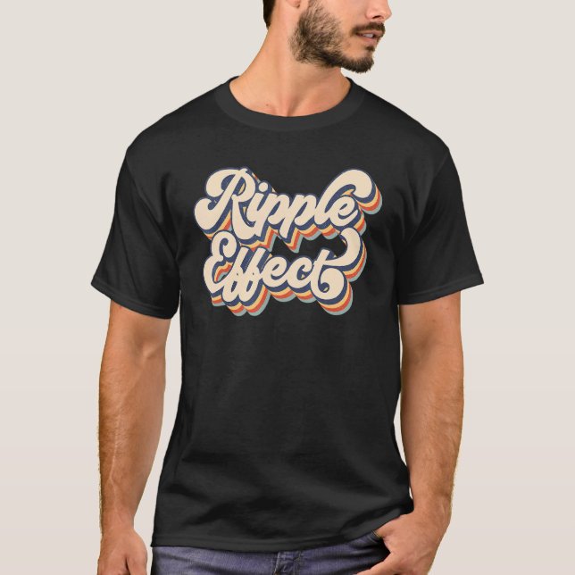Ripple Effect Typography   Retro Sunset Ripple Eff T-Shirt (Front)