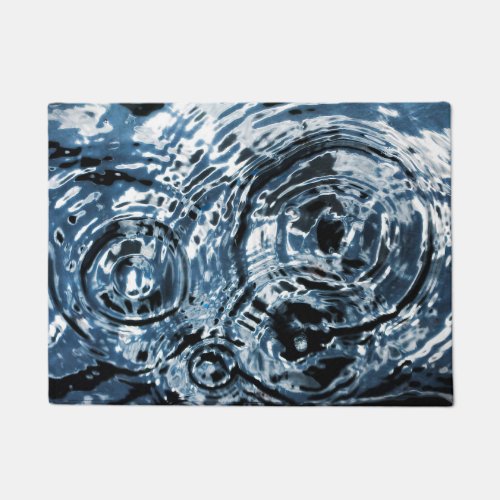 Ripple Effect Water Reflections Blue Doormat
